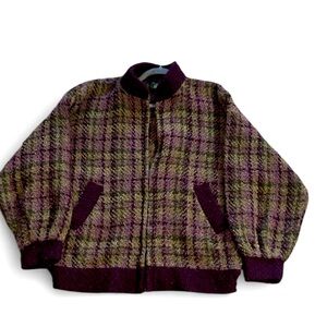 Vintage made in Ireland Weaved Jacket - Tartan Plaid.